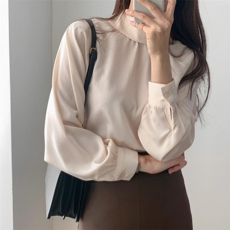 all in one place בגדי נשים HziriP Stylish Elegance Women OL Solid Gentle Office Lady Large Size Tops Pullovers Streetwear High Quality Chic Loose Blouses