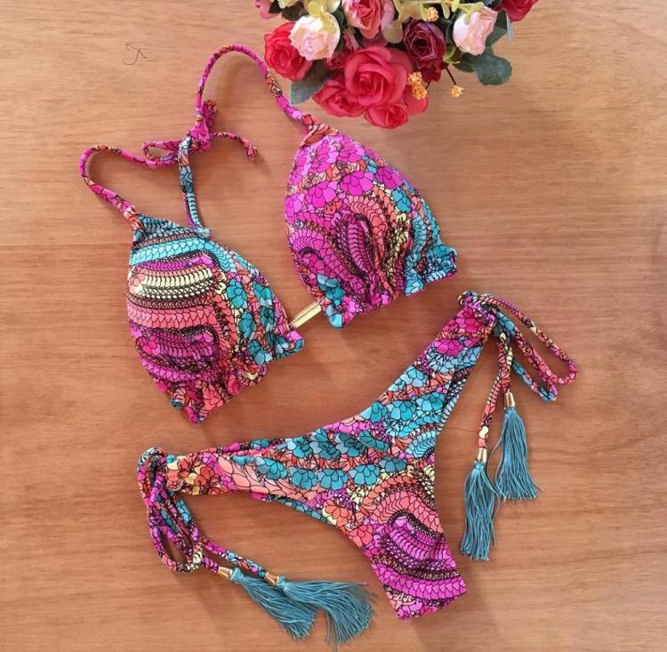 all in one place בגדי נשים Bikini Women's Swimsuit 2020 New Swimwear Female Sexy Bikinis Set Push up Swimming for Bathing Suit Women Swimsuits