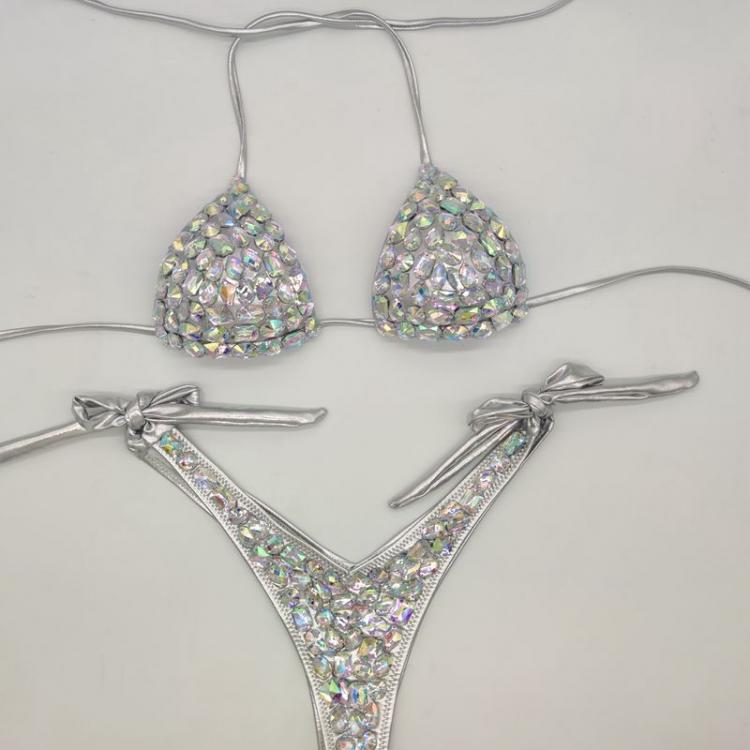 all in one place בגדי נשים 2020 venus vacation new style diamond bikini set bandage open swimwear push up rhinestone bling stones swimsuit sexy women swim