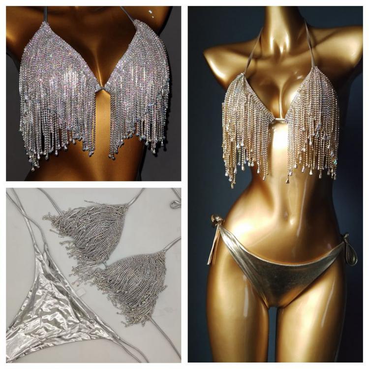 all in one place בגדי נשים newest 2020 crystal bikini diamond swimwear biquini diamond bikini beachwear popular swim suit  rhinestone swimsuits bikini