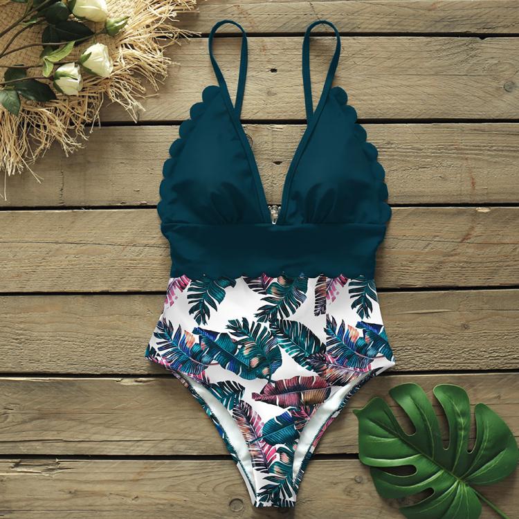 all in one place בגדי נשים 2021 Sexy One Piece Swimsuits Female Shoulder Floral Women Swimwear Push Up Bathing Suits Bodysuits Beach wear Ruffle Monokini