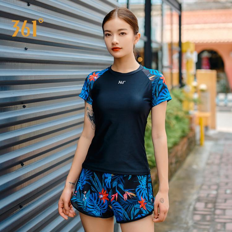 all in one place בגדי נשים 361 Tankini Swimsuits for Women Girls Sports Tankini Swimwear Two Pieces Bathing Suit For Surfing Swimming Short Sleeve Boysuit