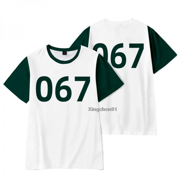 all in one place בגדי נשים Korean Merch 067 T-Shirt Summer Round Six Short Sleeve Shirt for Men and Women Streetwear