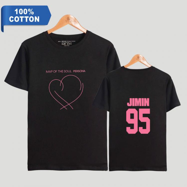 all in one place בגדי נשים 100% Cotton Tshirt Kpop JIMIN SUGA JIN J-HOPE Map Of The Soul Persona Print T-shirts Men/Women Unisex Short Sleeve Tops