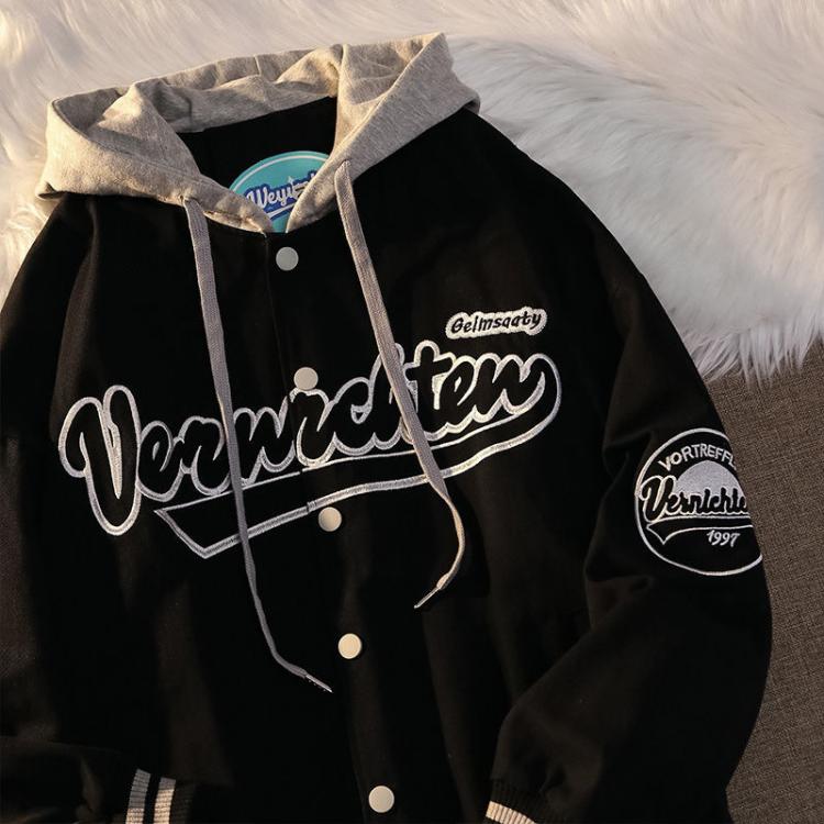 all in one place בגדי נשים Sweater women 2021 new baseball uniform Female Couple Harajuku Loose  jacket student Korean loose ins tide t-shirt top women