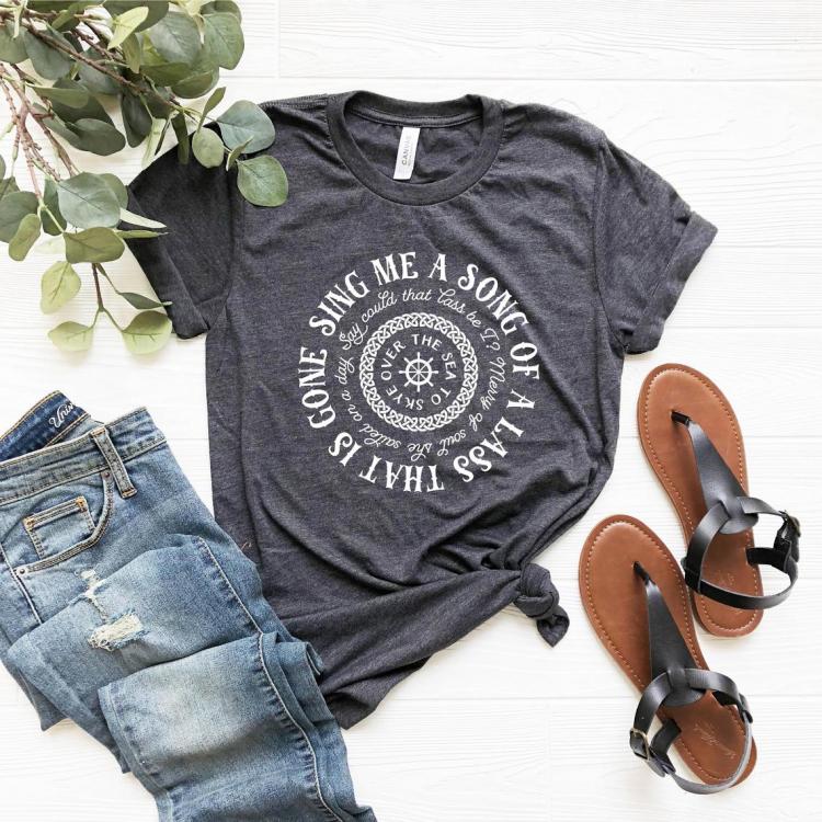 all in one place בגדי נשים Sing Me a Song Shirt Skye Boat Outlander Book Series T-Shirt Jamie Fraser Shirts Fraser Ridge Clan Tv Series Tee Sassenach Shirt