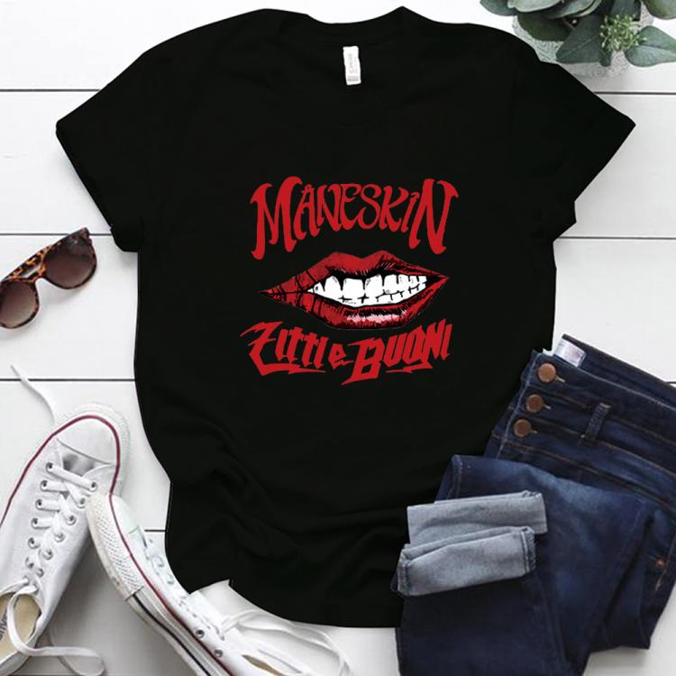 all in one place בגדי נשים Seeyoushy Maneskin Print Funny Women T Shirt Short Sleeve Summer Music Festival Tee Shirt Femme Loose Hip-hop Rock Tops Clothes