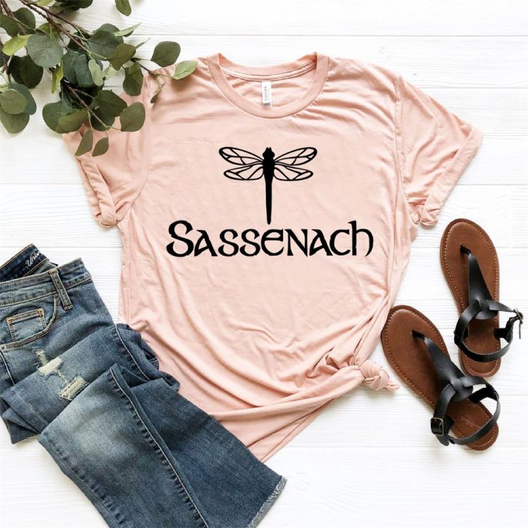 all in one place בגדי נשים Sassenach Shirt Outlander Book Series T-Shirt Tee Shirts Women Harajuku Graphic Tees Tops TX5318