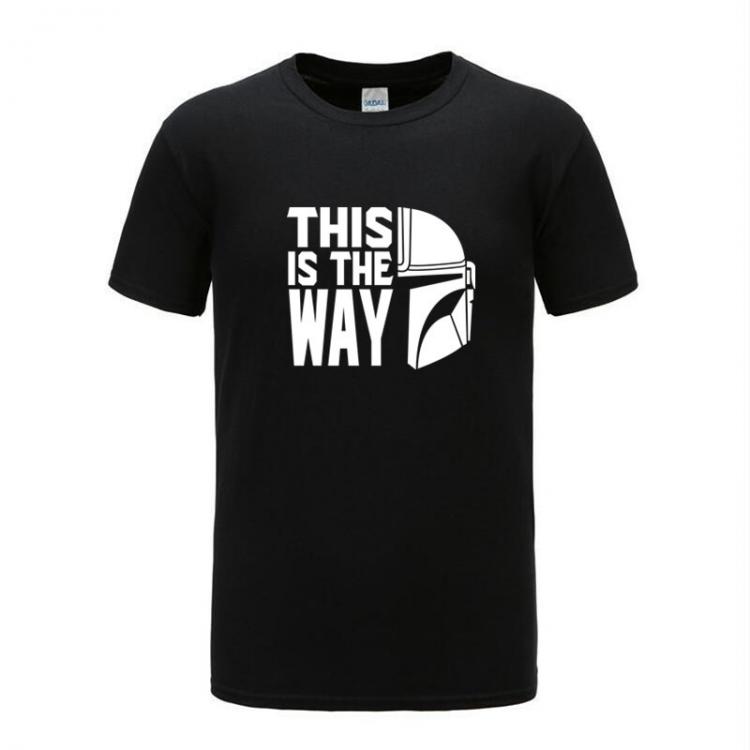 all in one place בגדי נשים Disney Star Wars THIS IS THE WAY Print Cotton High Quality T-shirts Tops Casual Loose Short Sleeve Tee Shirts Summer Mens Tshirt