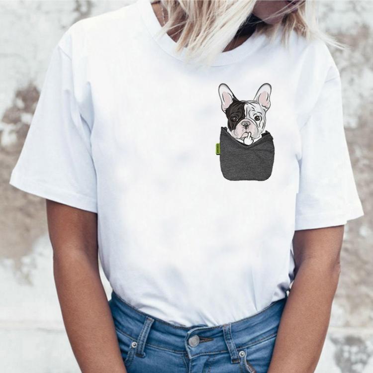 all in one place בגדי נשים Funny T Shirt Women Harajuku Cute French Bulldog Print T-shirt Female Casual O-neck Tshirt Top Female