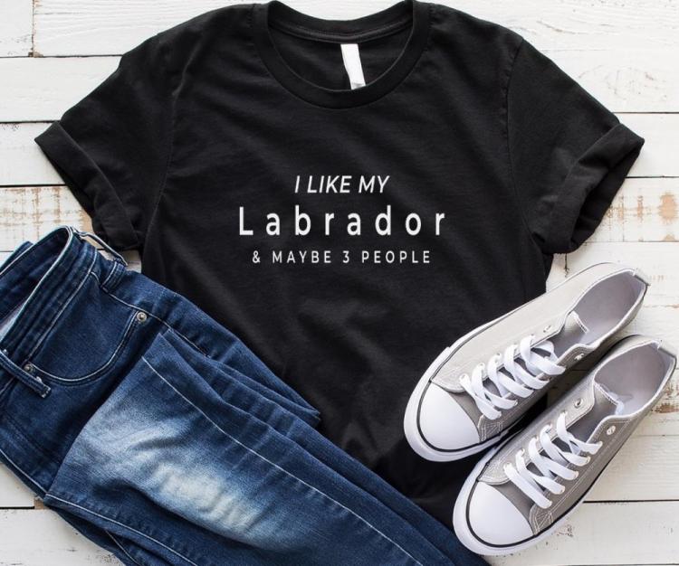 all in one place בגדי נשים Women T Shirt I Like My Labrador Letter Print Tshirt Women Short Sleeve O Neck Loose T-shirt Ladies Summer Causal Tee Shirt Tops