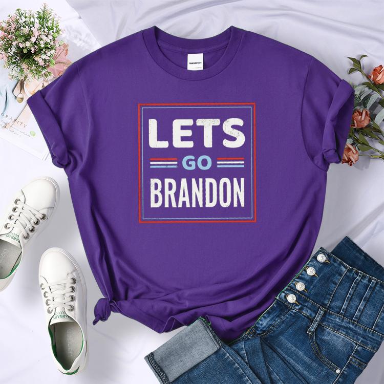 all in one place בגדי נשים Selling Lets Go Brandon Print Tshirts Woman Retro Brand Grace Clothing Grace Fit Comfortable T Shirt Anime Summer t-shirt Woman