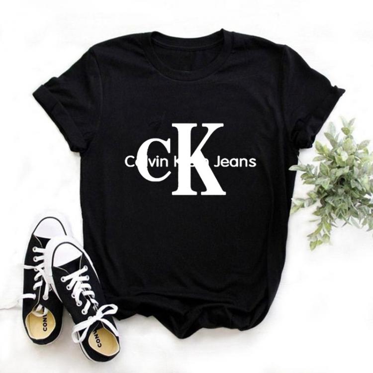 all in one place בגדי נשים CK Letter Printing Harajuku Ladies T-shirt Comic Creative Women's T-shirt Casual Fashion Aesthetic T-shirt