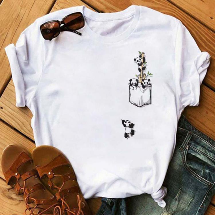 all in one place בגדי נשים Maycaur Lovely Pocket Panda Print T-shirt Women Shirts Fashion O Neck Short Sleeve Summer T-Shirt Tops Casual Tshirt Funny Shirt