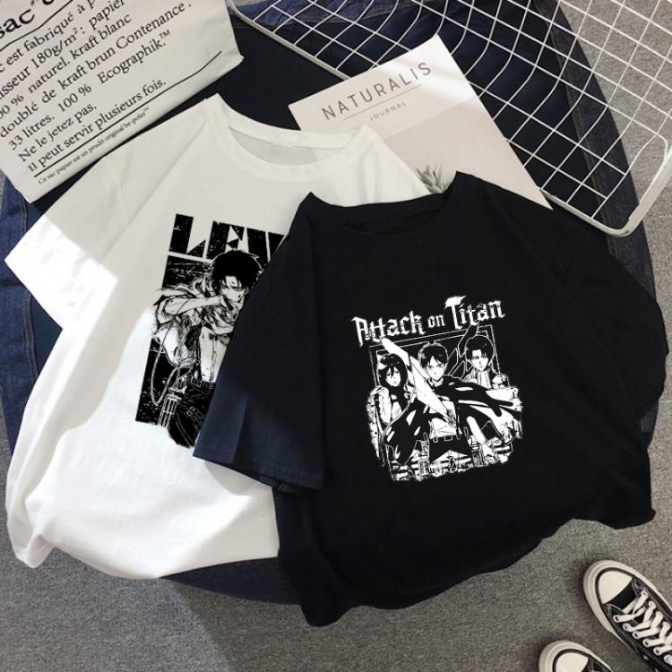 all in one place בגדי נשים Japanese Anime Attack on Titan T Shirt Women Y2K Shingeki No Kyojin Graphic T-shirt Summer Manga Titan Attack 90s Tshirt Female