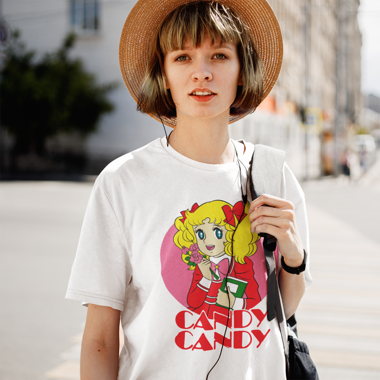 all in one place בגדי נשים Funny Candy Candy Anime T-Shirt Women Round Collar T Shirt Japan Manga Cute Girly Cartoon Tee Shirt Birthday Present Clothing