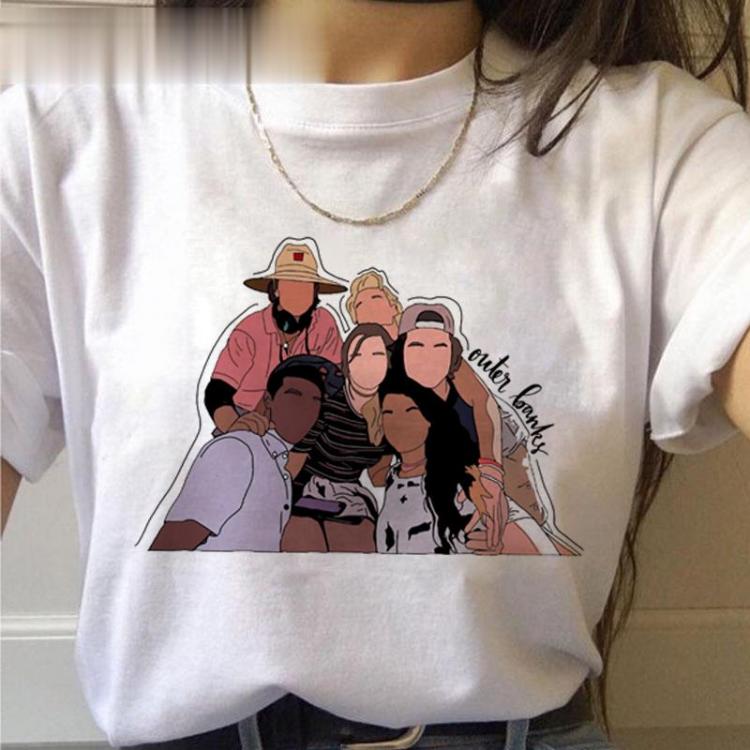 all in one place בגדי נשים Pogue Life Outer Banks Harajuku T Shirt Women Ullzang Funny Cartoon T-shirt Aesthetic Summer Tshirt 90s Graphic Top Tees Female