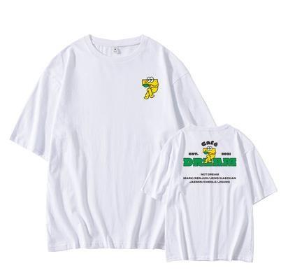 all in one place בגדי נשים NCT DREAM same all member names printing o neck dropped shoulder sleeve t shirt for summer kpop unisex fashion t-shirt