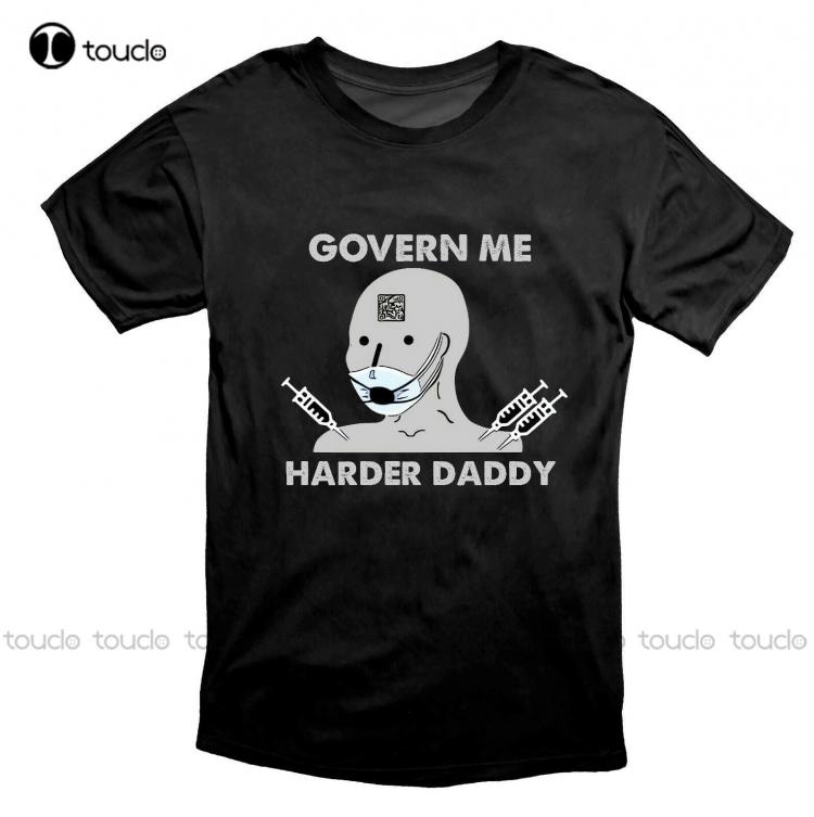 all in one place בגדי נשים New Govern Me Harder Daddy Useful Idiot Npcs Meme T Shirt Black Pirate Shirt Unisex Tee Shirts