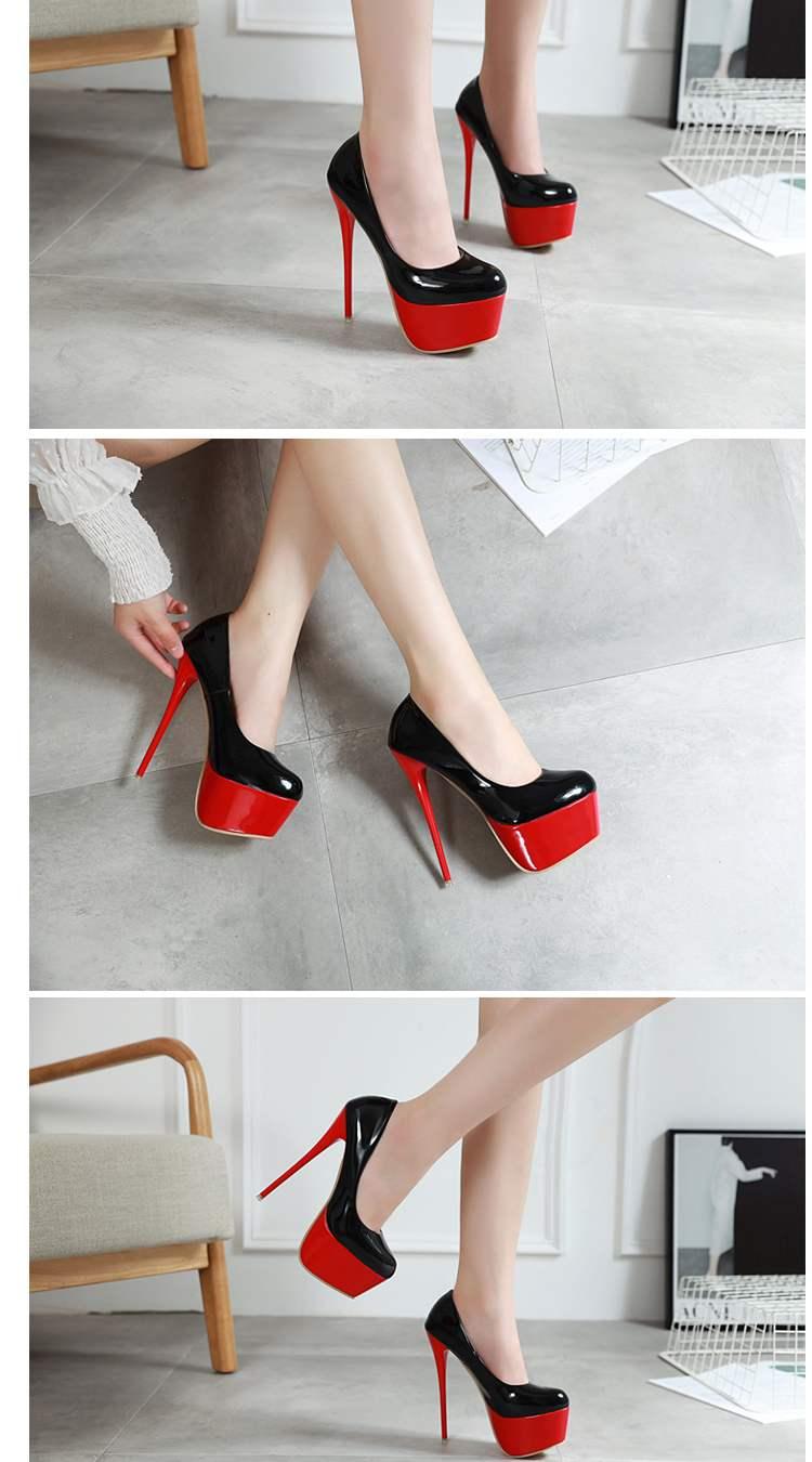 all in one place בגדי נשים New 16cm high heel womans shoes ladies pumps black sexy stripper heels evening shoes woman chaussure femme schoenen Plus 35-42
