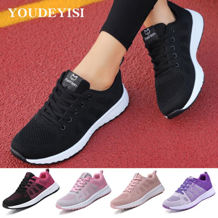 all in one place בגדי נשים Sneakers Women Shoes Flats Casual Ladies Shoe Woman Lace-Up Mesh Light Breathable Female zapatillas de deporte para mujer