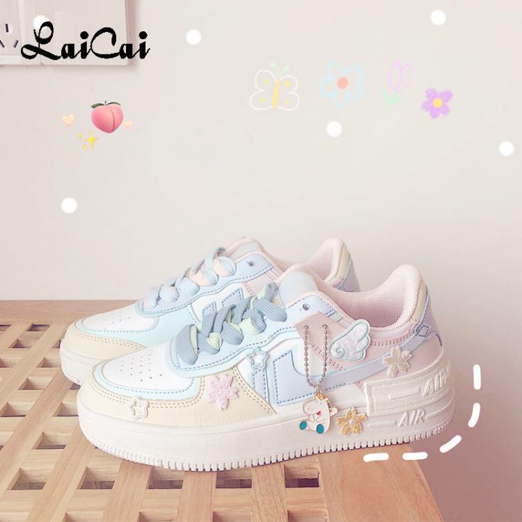 all in one place בגדי נשים Women's Casual Fashion Running Shoes for Breathable Platform Autumn Shoes Chaussures Peach Cherry Pink Ring White Blue Low-to