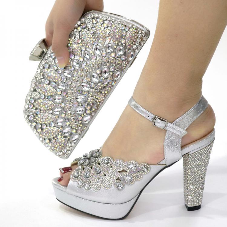 all in one place בגדי נשים doershow nice African Shoes And Bag Matching Set With pink Hot Selling Women Italian Shoes And Bag Set For Party Wedding !HLO1-3