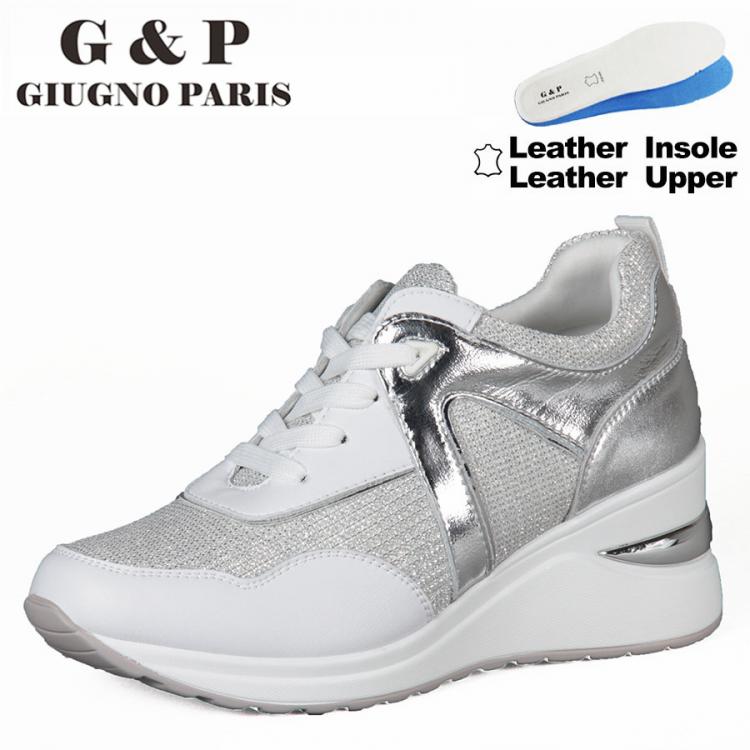 all in one place בגדי נשים Leather upper and insole women shoes wedge snakers comfortable and lightweight with standard European size