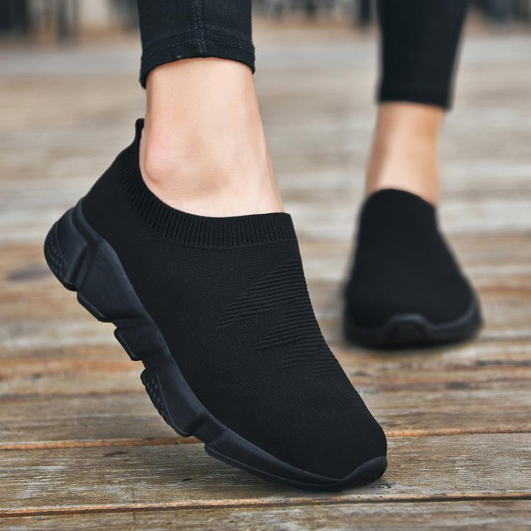 all in one place בגדי נשים Women Shoes Knitting Sock Sneakers Women Lightweight Casual Slip On Flat Laides Shoes Woman Plus Size Loafers Walking Famela