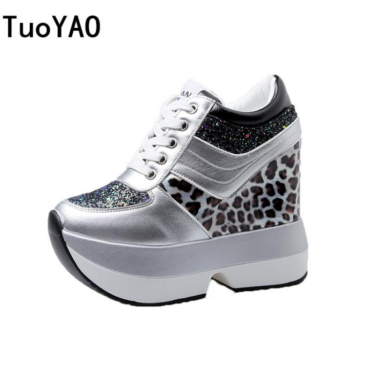 all in one place בגדי נשים Autumn Women High Platform Shoes Height Increasing Casual Shoes 10 CM Thick Sole Trainers Breathable Shoes Women Sneakers New