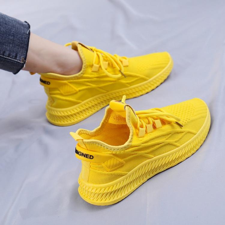 all in one place בגדי נשים Fashion Spring Female Sneakers Women Shoes Korean Mesh Yellow Ladies Shoes Woman Lace Up Red Black Casual Shoes Breathable 2021