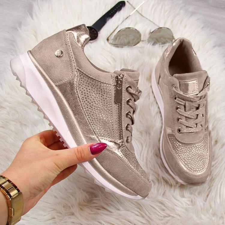 all in one place בגדי נשים Women's Wedges Sneakers Women Vulcanize Shoes Sequins Shake Shoes Fashion Girls Sport Shoes Woman Sneakers Shoes Footwear