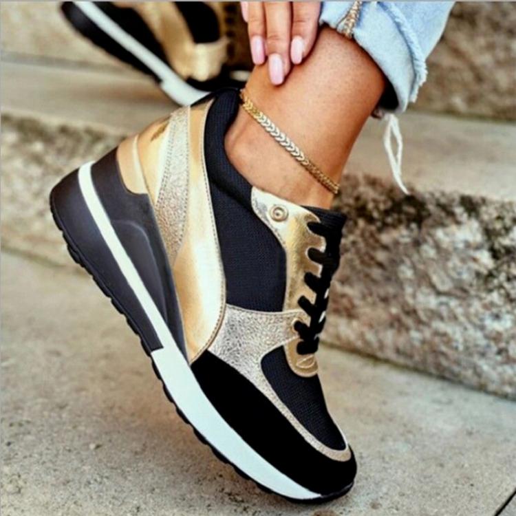 all in one place בגדי נשים Brand Design New Women Casual Shoes Height Increasing Sport Wedge Shoes Air Cushion Comfortable Sneakers Zapatos De Mujer