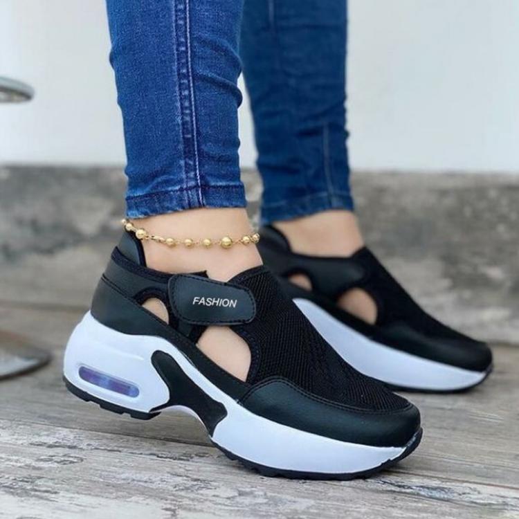 all in one place בגדי נשים Women Fashion Vulcanized Sneakers Platform Solid Color Flats Ladies Shoes Casual Breathable Wedges Ladies 2021 Walking Sneakers