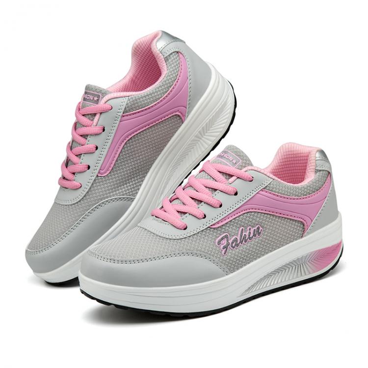 all in one place בגדי נשים Women Vulcanized Shoes Platform Low-top Shake Shoes Mesh Heightening Casual Sneakers Light Concise Loafers Non-slip Soft Bottom