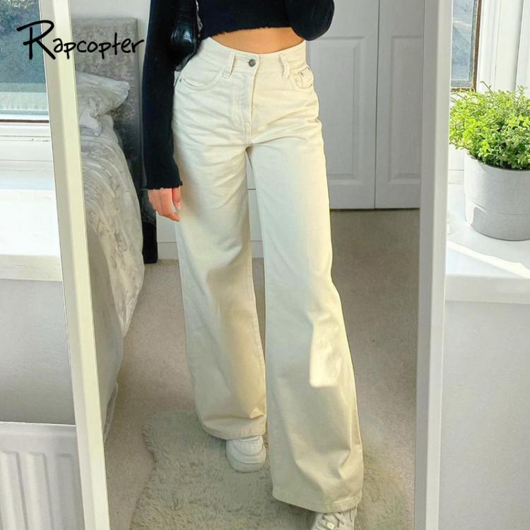 all in one place בגדי נשים Rapcopter Wide Jeans Baggy Pockets Zipper Cargo Pants Y2K Aesthetic Deinm Pants Fahion Mom Pants Women Korean Vintage Trousers