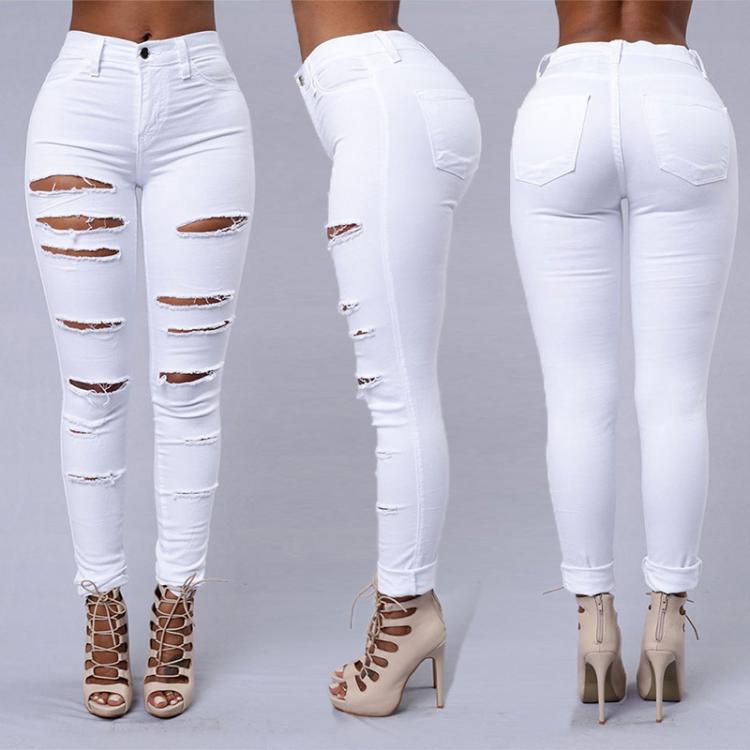 all in one place בגדי נשים Hot sale ripped jeans for women sexy skinny denim jeans fashion street casual pencil pants female spring and summer clothing