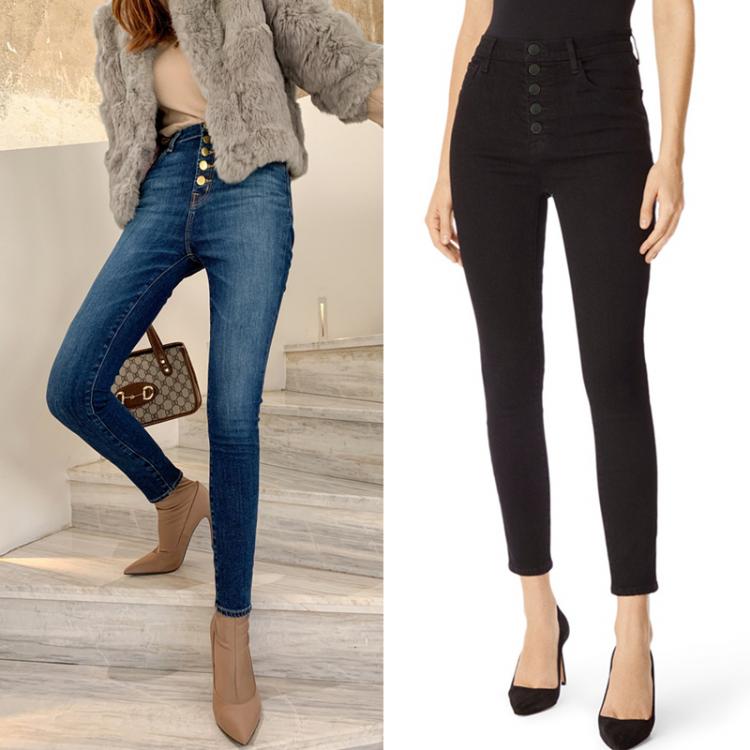 all in one place בגדי נשים Women jeans high waist Breasted casual wild lady jeans slim Pencil demin pants