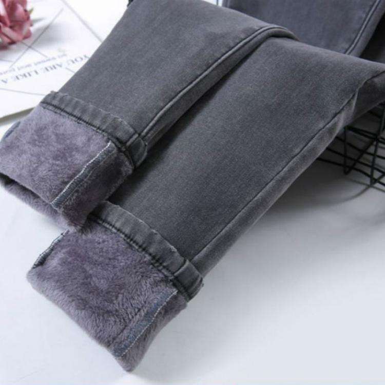 all in one place בגדי נשים High Waist Velvet Thick Jeans Female Winter 2019 Skinny Stretch womens Warm Jeans womanPants Mom Black Denim Trousers plus size