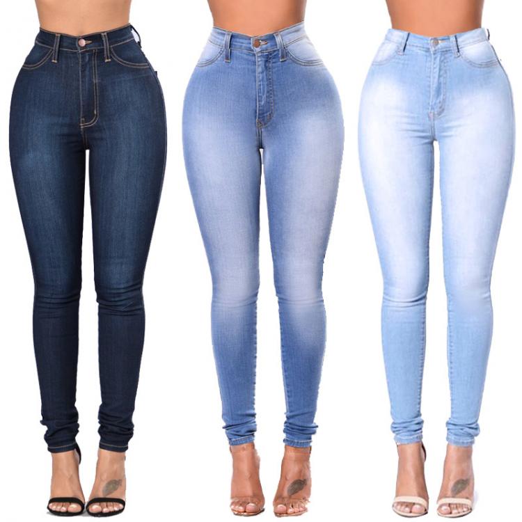 all in one place בגדי נשים YYCZF Women's Jeans 2021 High Waist Stretch Skinny Denim Trousers  Blue Retro Washed Fashion Sexy Elastic Slim Pencil Pant Fe