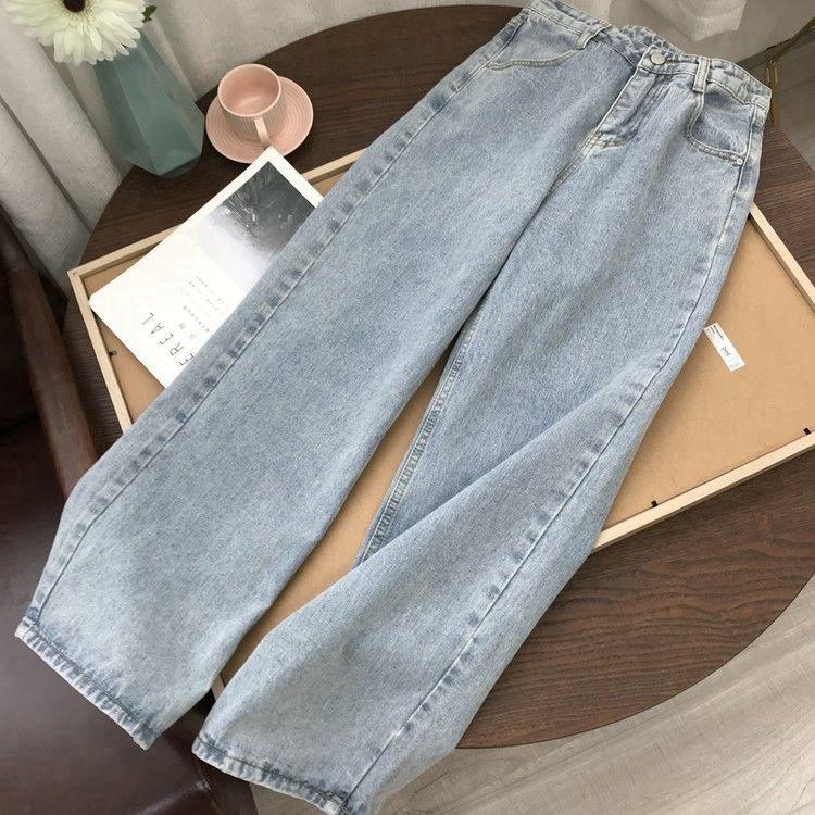 all in one place בגדי נשים Women's High Waist Streetwear Fashion Jeans Girls Wide Leg Pants Trousers Female Jean Denim Pants