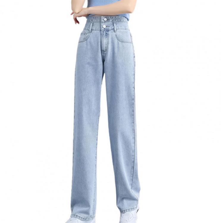 all in one place בגדי נשים Multi  Pockets  Fashion Popular Loose Jeans Thin Denim High Waist Skin-friendly Straight Wide Leg Jeans Women Accessory for Work