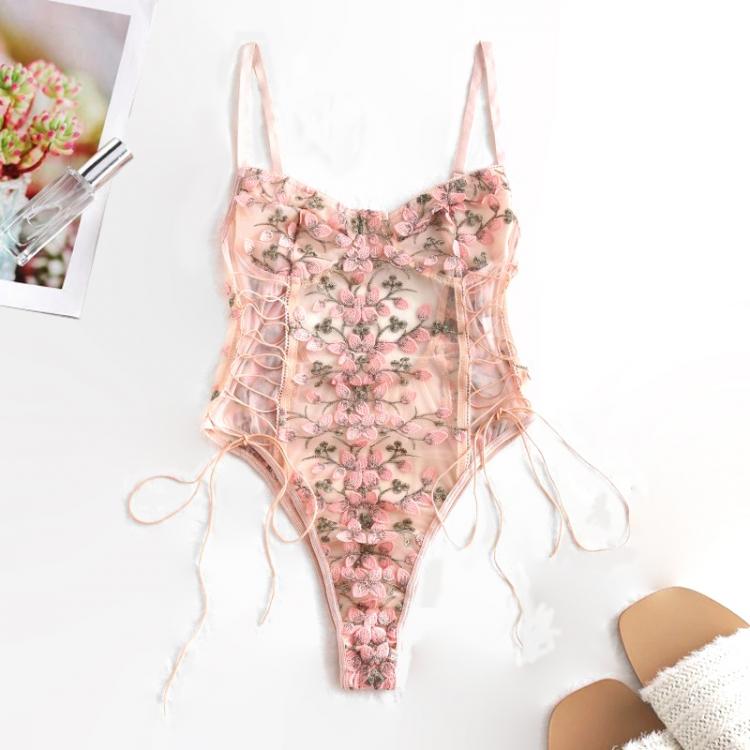 all in one place בגדי נשים Women Teddy lingerie Sexy Underwear Erotic Corset Lace Mesh Sleepwear Nightwear  Embroidered strap one-piece sexy pajamas