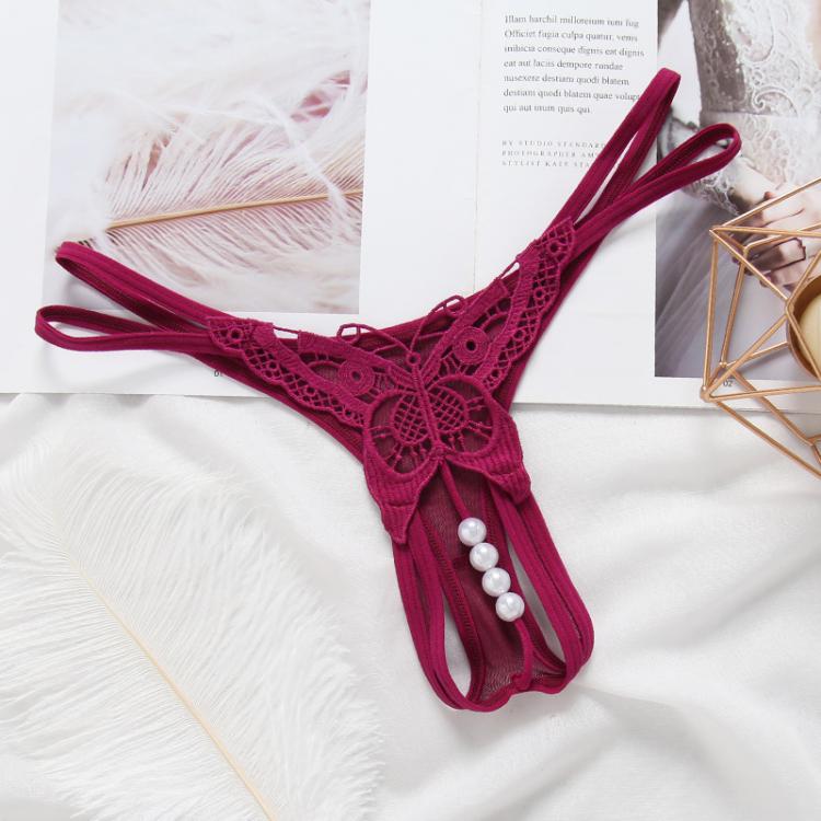 all in one place בגדי נשים Embroidered Underwear Women Sexy Transparent Hollow Temptation Pearl Women g String Cotton Thong Panties See Through T-pants