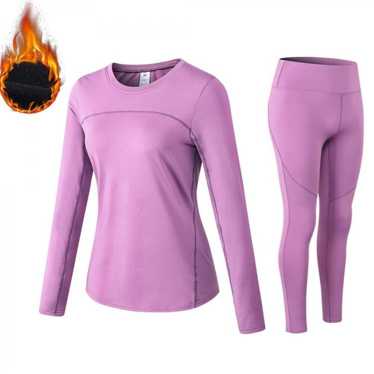 all in one place בגדי נשים Thermal underwear for women long johns fleece winter elastic sports sets