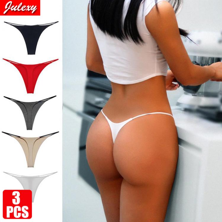all in one place בגדי נשים 3pcs/pack Julexy Women G-string S M L XL XXL Plus Size Bikini Thongs Sexy Underwear Panties Seamless Female Thongs