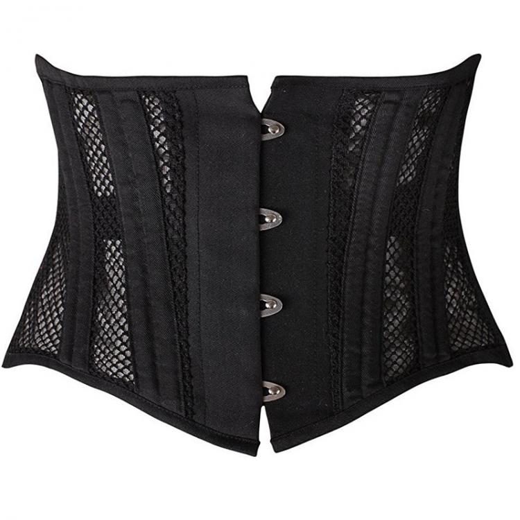all in one place בגדי נשים Summer Women Sexy Underbust Corset Gothic Steampunk Bustiers Waist Trainer Body Shaper Steel Boned Breathable Mesh Slimming Belt