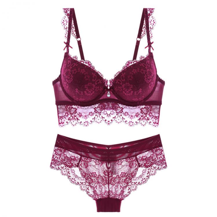 all in one place בגדי נשים Fashion sexy push up adjustable lace underwear accept supernumerary breast bra thickening bra set high quality lingerie sets