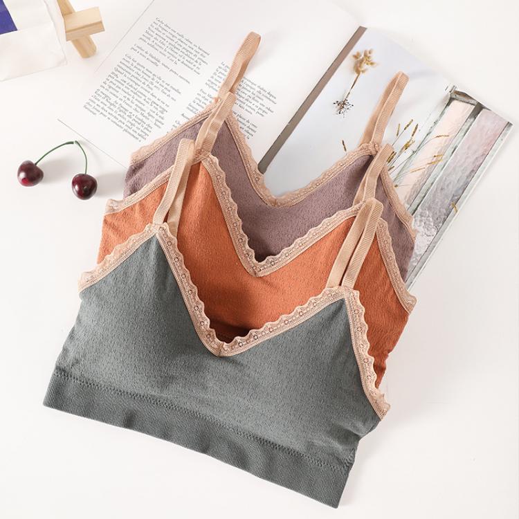 all in one place בגדי נשים Lace Bras For Women Tube Top Female Crop Top Seamless Bandeau Brassiere Underwear Sexy Lingerie Bralette Top Removable Pads