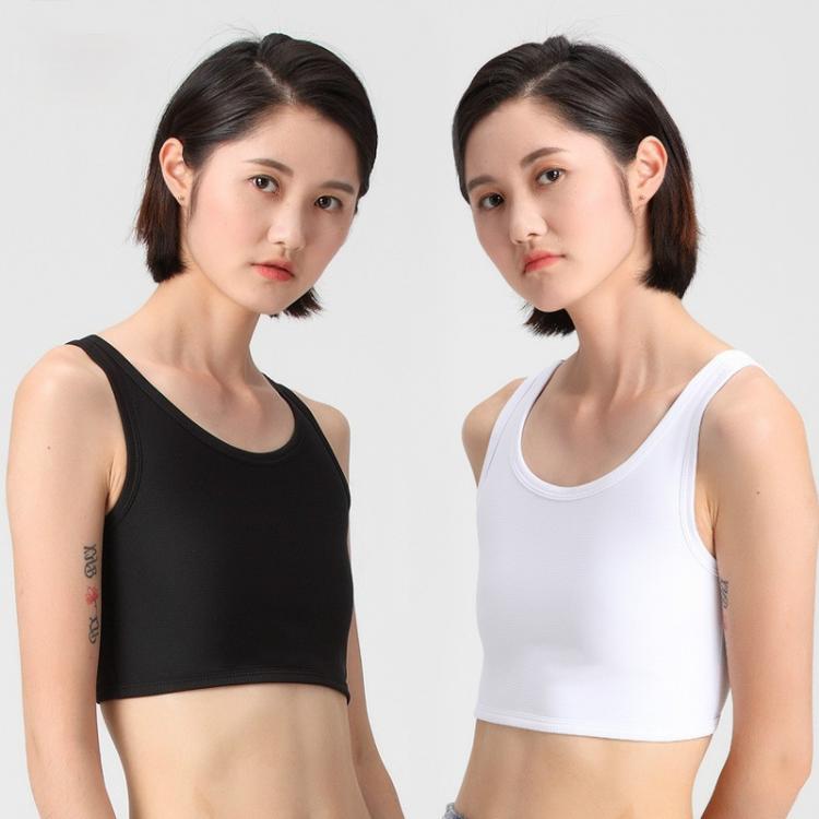 all in one place בגדי נשים Women Breast Binder Buckle Short Chest Casual Tran Top Breathable Buckle Tops Casual Vest Breast Binder Tops Shapers